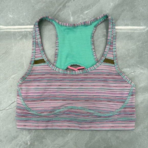 Women’s Lululemon Sweaty Or Not Sports Bra II Strappy Reflective Size 4 - Picture 4 of 16